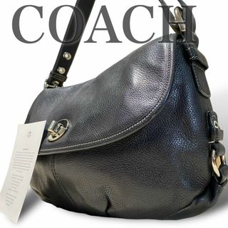 コーチ(COACH)のコーチ　ワンショルダー　ハンドバッグ　ターンロック　レザー　ブラック(ハンドバッグ)