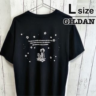 ギルタン(GILDAN)のUSA古着　GILDAN　Tシャツ　ブラック　カルビンとホッブス　キャラクター(Tシャツ/カットソー(半袖/袖なし))