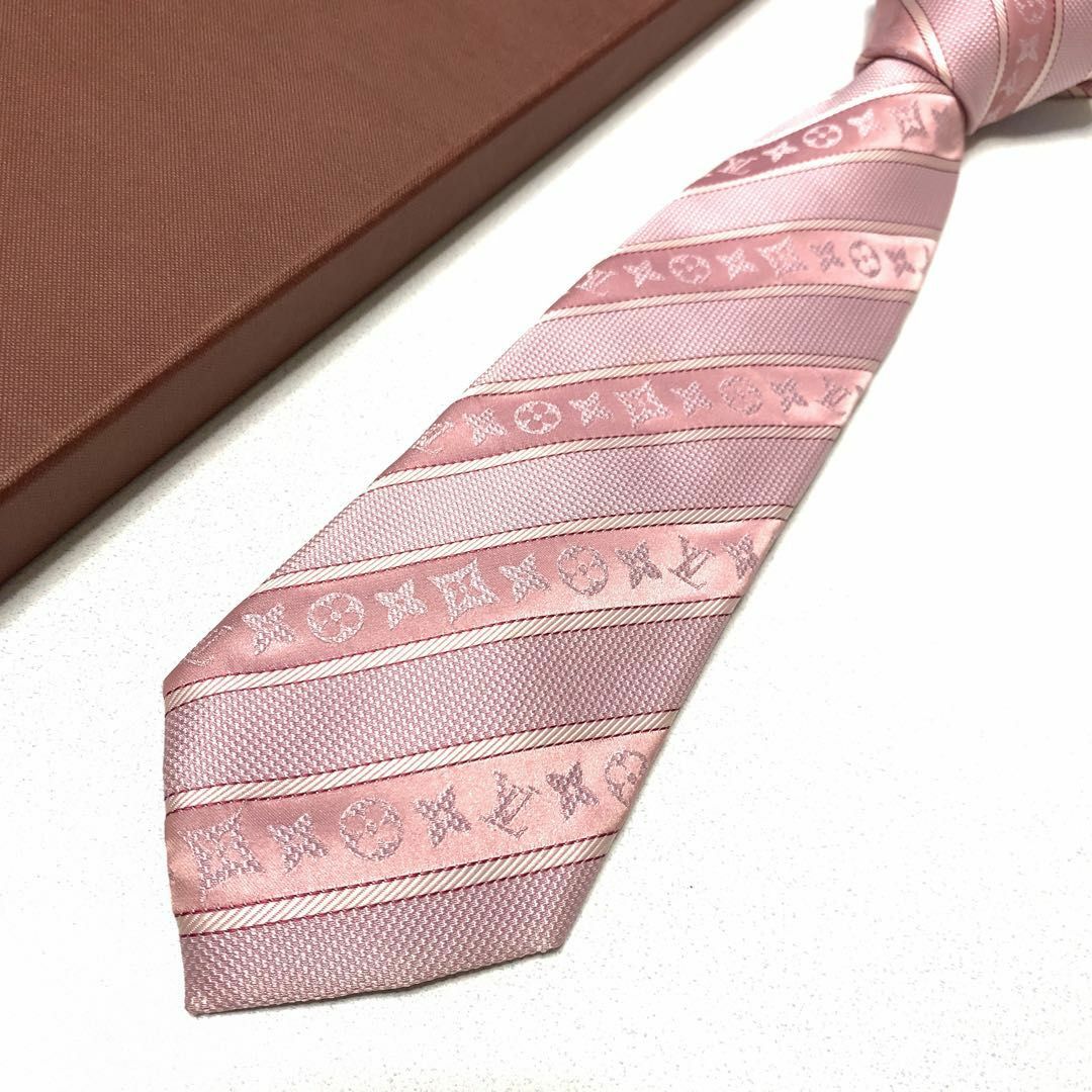 LOUIS VUITTON(ルイヴィトン)の☆美品☆ルイヴィトン モノグラム ピンク ネクタイ 0515s28 メンズのファッション小物(ネクタイ)の商品写真