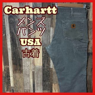 カーハート(carhartt)のカーハート デニム メンズ ワーク L 33 グレー パンツ USA古着 90s(デニム/ジーンズ)