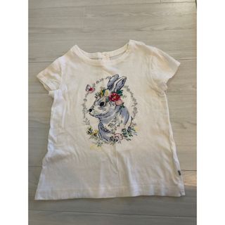 ギャップキッズ(GAP Kids)のうさぎちゃん　刺繍　Tシャツ(Tシャツ/カットソー)