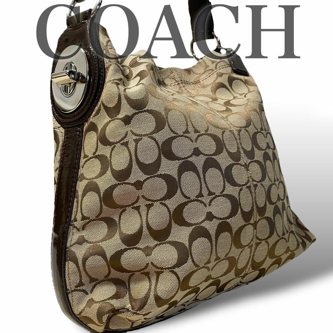 COACH(コーチ)のコーチ　シグネチャー　ワンショルダー　ハンドバッグ　トートバッグ　シグネチャー レディースのバッグ(トートバッグ)の商品写真