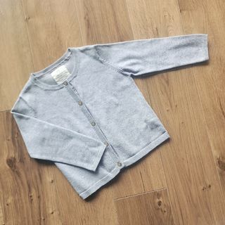 ザラキッズ(ZARA KIDS)のザラベビー【美品】カーディガン　グレー　95 100 トップス　キッズ　ベビー(カーディガン)