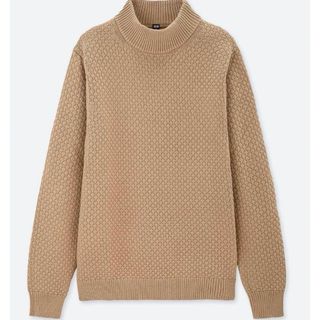 ユニクロ(UNIQLO)のユニクロ　ミドルゲージモックネックセーター クリーニング済(ニット/セーター)