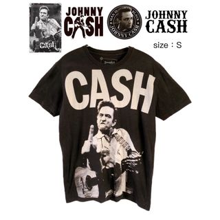 Johnny Cash　Tシャツ　S　黒　USA古着(Tシャツ/カットソー(半袖/袖なし))