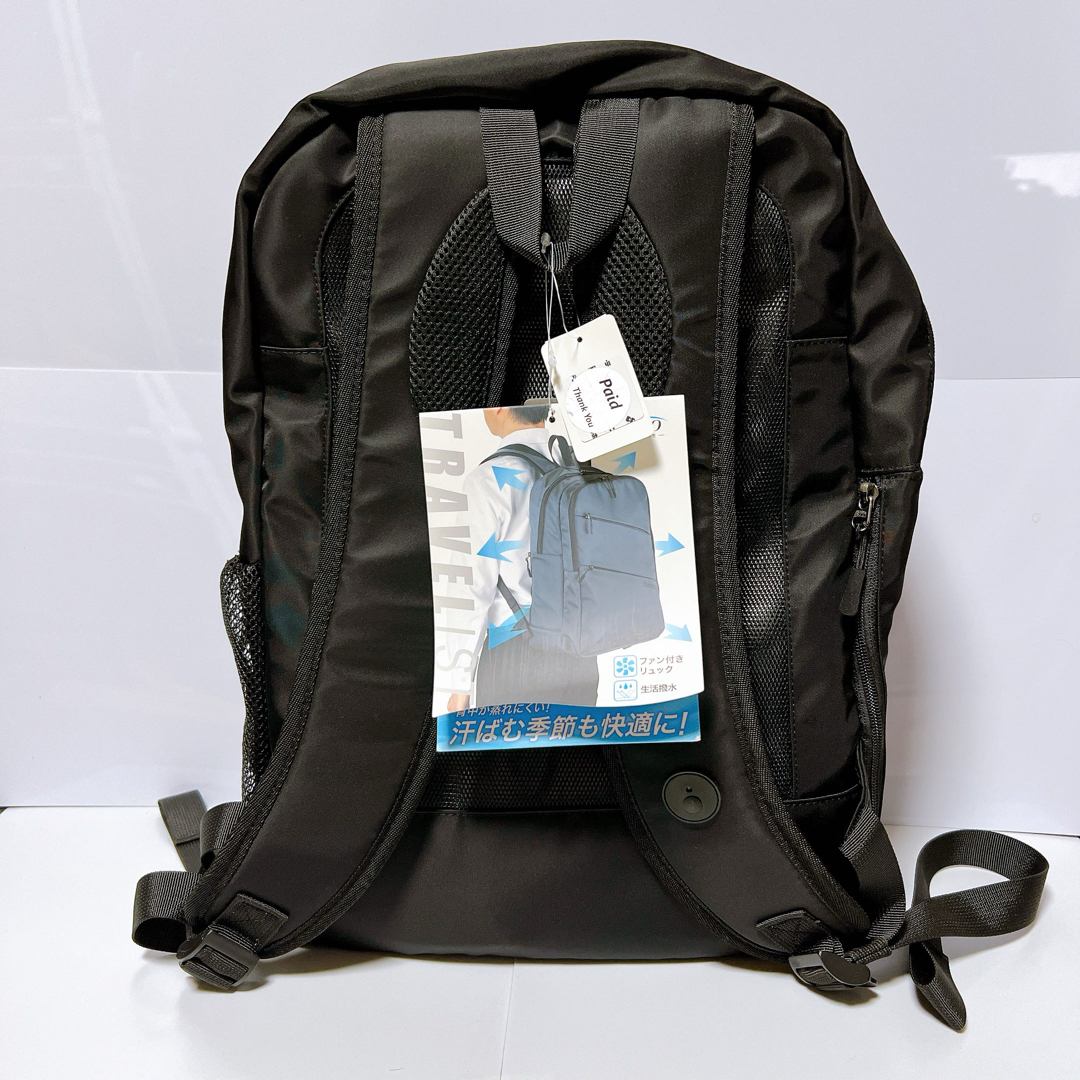 新品　通勤　バッグ ビジネスリュック  防水　ファン付き　黒  リュック メンズのバッグ(ビジネスバッグ)の商品写真