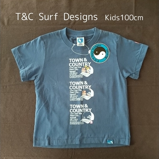 T&C Surf Designs キッズ 半袖 Tシャツ 100㎝ 綿100 紺(Tシャツ/カットソー)