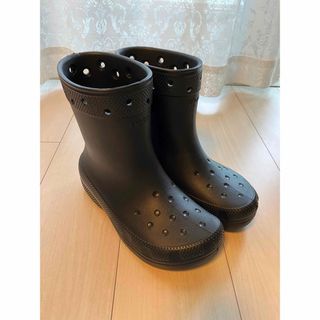 クロックス(crocs)のクロックス　クラシックレインブーツ　長靴　ブラック　23.0cm(レインブーツ/長靴)