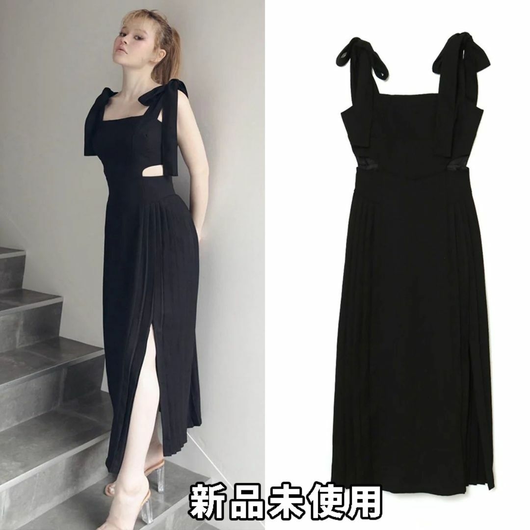 Bubbles(バブルス)のandmary Ann ribbon pleats dress black レディースのワンピース(ひざ丈ワンピース)の商品写真