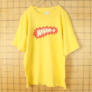 90s 00s USA WHAM-O プリント半袖Tシャツ イエローS aw99(Tシャツ/カットソー(半袖/袖なし))