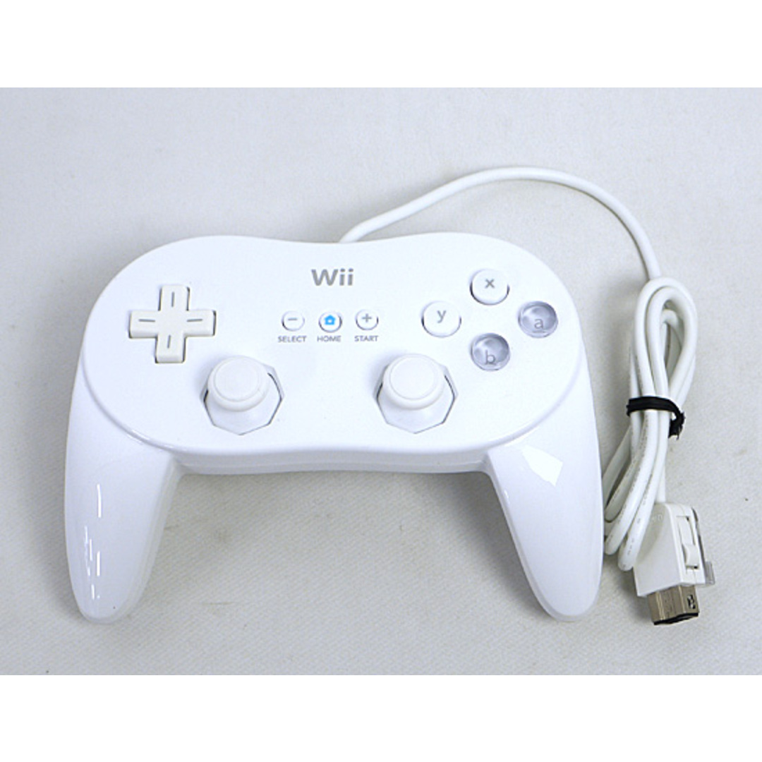 Wii(ウィー)の任天堂　クラシックコントローラPRO(シロ) RVL-A-R2W 元箱あり エンタメ/ホビーのゲームソフト/ゲーム機本体(その他)の商品写真