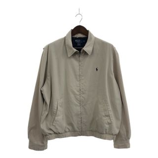 ポロラルフローレン(POLO RALPH LAUREN)の90年代 Polo by Ralph Lauren ポロ ラルフローレン スイングトップ アウター スムースポリ アイボリー (メンズ XL) 中古 古着 P6573(その他)