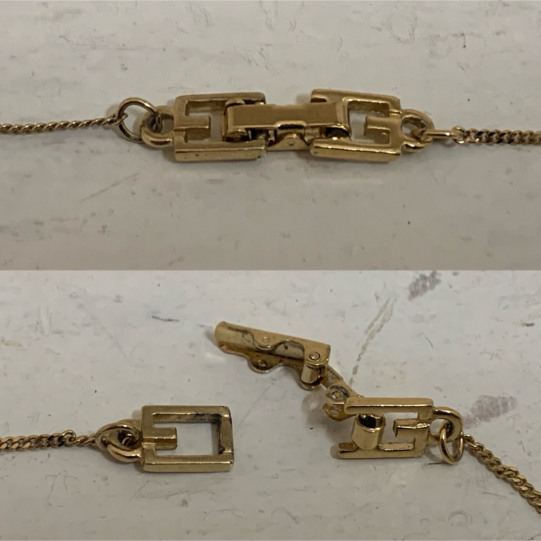 GIVENCHY(ジバンシィ)のGIVENCHY PARIS VINTAGE 80s Gストーン装飾 ネックレス レディースのアクセサリー(ネックレス)の商品写真