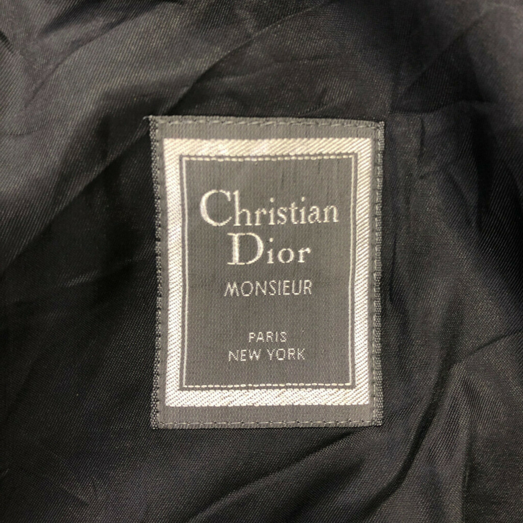 Christian Dior(クリスチャンディオール)の90年代 Christian Dior クリスチャン ディオール トレンチ コート フォーマル ブラック (メンズ XL相当) 中古 古着 P6640 メンズのジャケット/アウター(トレンチコート)の商品写真