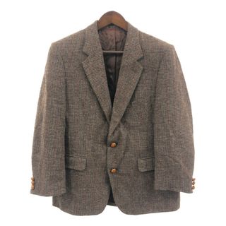 Harris Tweed ハリスツイード ウール ツイード テーラードジャケット フォーマル 防寒 ブラウン (メンズ Mサイズ相当) 中古 古着 P7307(テーラードジャケット)