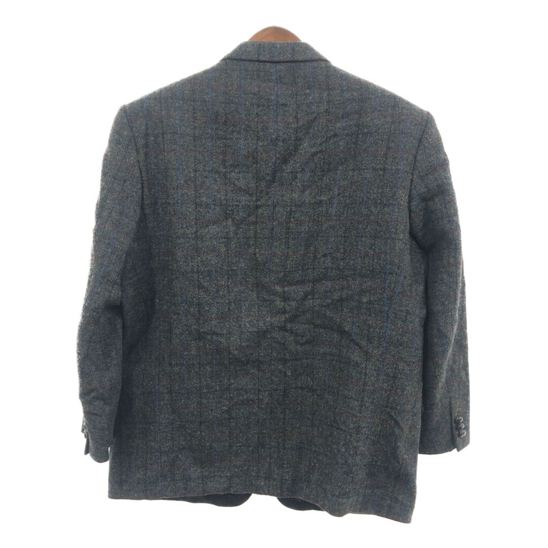 Harris Tweed ハリスツイード ウール ツイード テーラードジャケット アウター フォーマル グレー (メンズ XLサイズ相当) 中古 古着 P7323 メンズのジャケット/アウター(テーラードジャケット)の商品写真