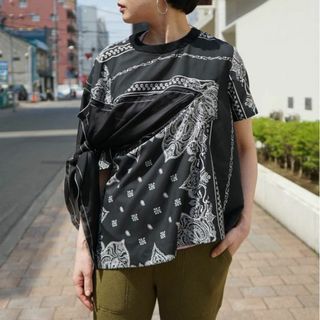 sacai Bandana Print Top バンダナプリント ブラック