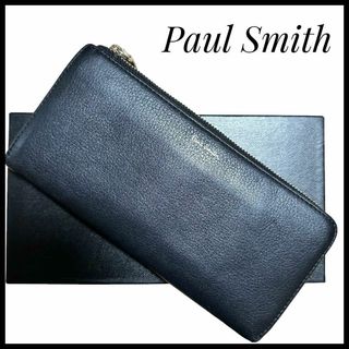 ポールスミス(Paul Smith)の長財布　ポールスミス　財布　箱付き　ラウンドファスナー　ハートモチーフ　ブラック(財布)