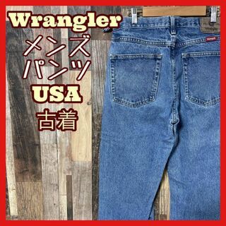 ラングラー(Wrangler)のラングラー ロゴ 32 L メンズ ブルー デニム パンツ USA古着 90s(デニム/ジーンズ)