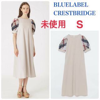 BLUE LABEL CRESTBRIDGE - 未使用　ブルーレーベルクレストブリッジ　クールタッチドレーピーポンチドレス　36