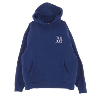 ボット BOTT パーカー 213SPBOTT01 PAN EXCLUSIVE THE BOTT HOODIE バックプリント フーディー プルオーバー パーカー ネイビー系 L【中古】(パーカー)