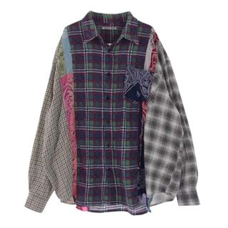 ニードルス(Needles)のNeedles ニードルス 長袖シャツ 20ss GL404 Rebuild by Needles リビルドバイニードルス  Flannel Shirt  7Cut Wide Sht チェック ネルシャツ 長袖 シャツ【中古】(シャツ)