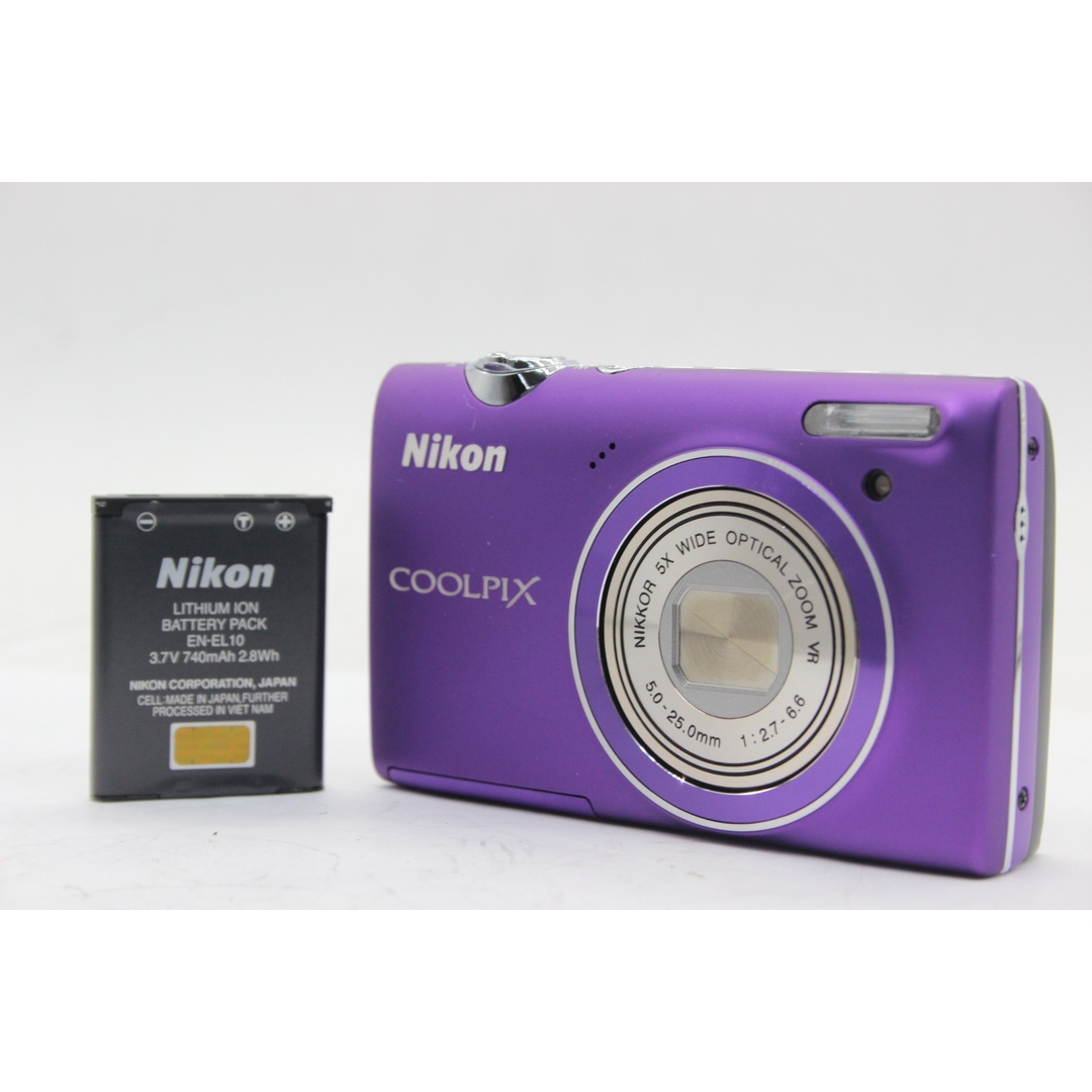 【返品保証】 ニコン Nikon Coolpix S5100 パープル 5x バッテリー付き コンパクトデジタルカメラ  s9531 スマホ/家電/カメラのカメラ(コンパクトデジタルカメラ)の商品写真