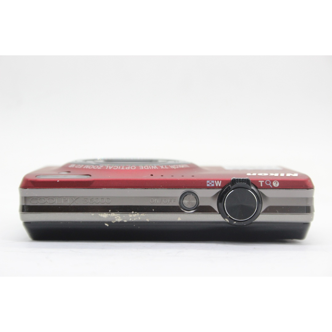 【返品保証】 ニコン Nikon Coolpix S6000 レッド 7x バッテリー付き コンパクトデジタルカメラ  s9536 スマホ/家電/カメラのカメラ(コンパクトデジタルカメラ)の商品写真