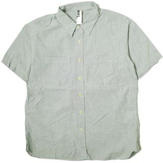 MHL. エムエイチエル マーガレットハウエル 日本製 SHORT-SLEEVE SHIRTS コットンショートスリーブシャツ 579-150268 S ライトブルー 半袖 MARGARET HOWELL トップス【中古】【MHL.】(シャツ)