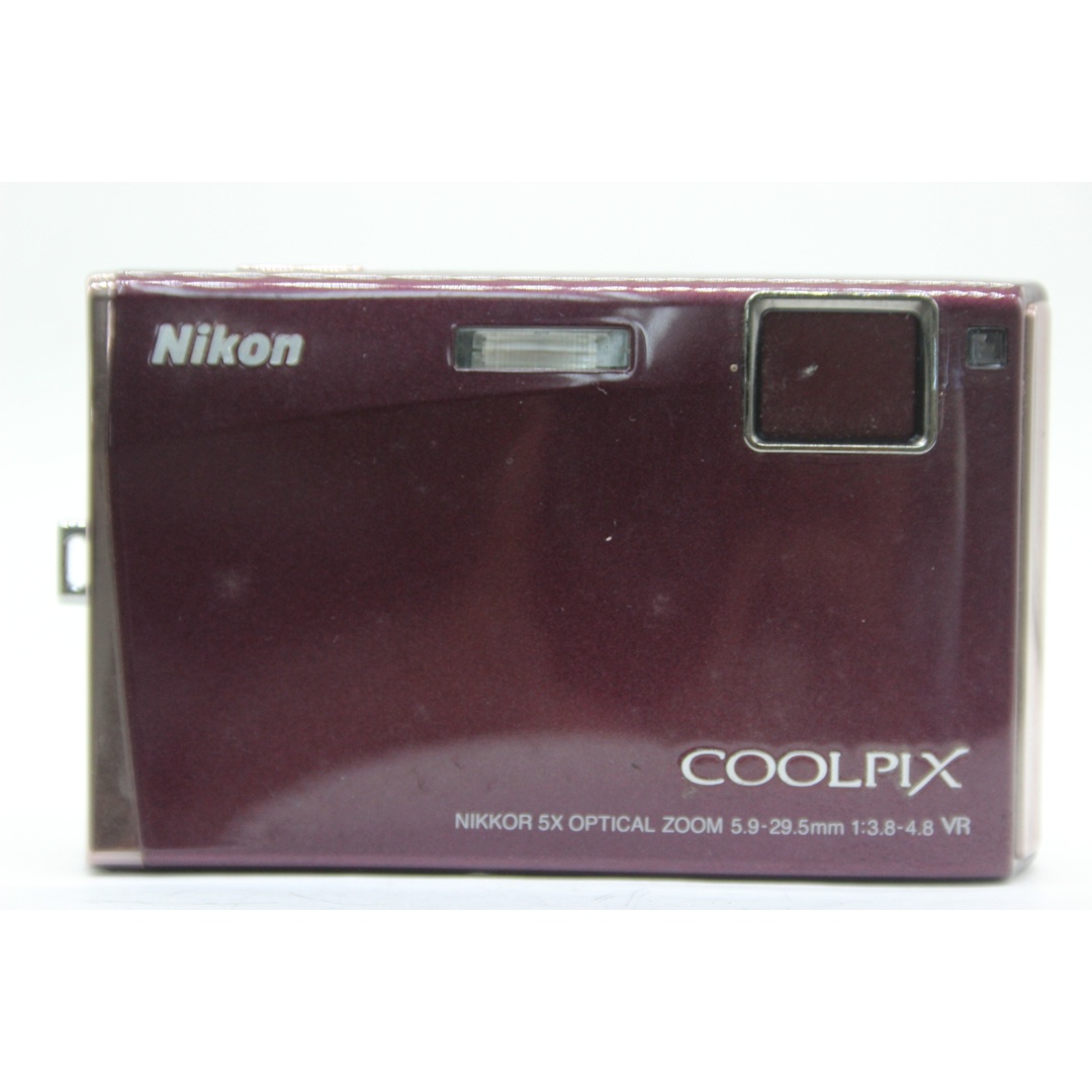 【返品保証】 ニコン Nikon Coolpix S60 ワインレッド 5x バッテリー付き コンパクトデジタルカメラ  s9537 スマホ/家電/カメラのカメラ(コンパクトデジタルカメラ)の商品写真