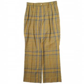 WELLDER ウェルダー 20AW 日本製 One Tuck Check Flare Trousers 1タックチェックフレアトラウザーズ WL20APT07 0 オレンジ パンツ ボトムス【中古】【WELLDER】(カジュアルパンツ)