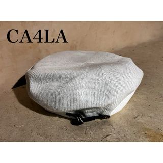 カシラ(CA4LA)のCA4LA    サマーニット　ベレー帽　グレージュ　グレー(ハンチング/ベレー帽)