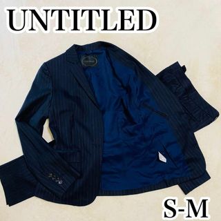 UNTITLED - アンタイトル　パンツスーツ　セットアップ　ビジネス　S M ブラック　レディース