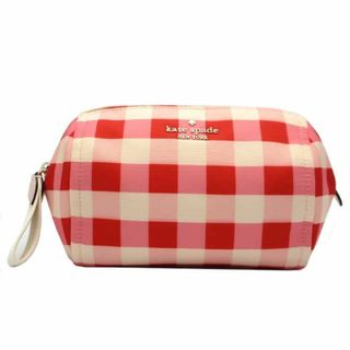 ケイトスペードニューヨーク(kate spade new york)の【新品】ケイトスペード ポーチ kate spade チェルシー ギンガム チェック プリント ミディアム コスメティック ケース コスメポーチ KG606 650 (ピンクマルチ)アウトレット レディース CHELSEA MEDIUM COSMETIC gingham check printed(ポーチ)