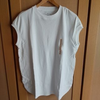 ムジルシリョウヒン(MUJI (無印良品))の無印良品  スムース編みフレンチスリーブロング丈Tシャツ(Tシャツ(半袖/袖なし))