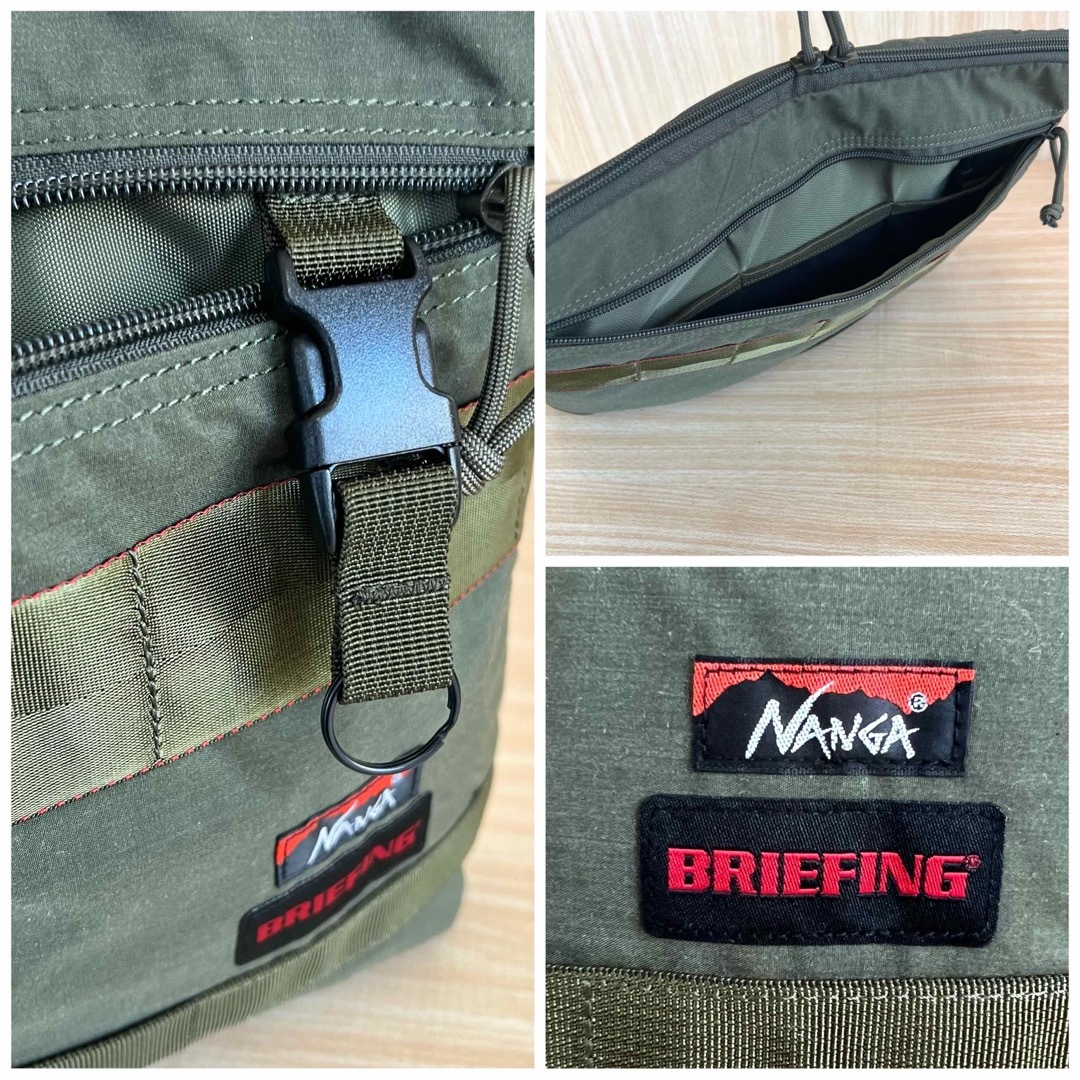 BRIEFING(ブリーフィング)の【限定コラボ】BRIEFING × NANGA PCケース L 緑 OLIVE メンズのバッグ(セカンドバッグ/クラッチバッグ)の商品写真