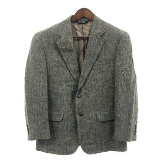 Harris Tweed ハリスツイード ウール ツイード テーラードジャケット アウター フォーマル グレー (メンズ 40) 中古 古着 P7325(テーラードジャケット)