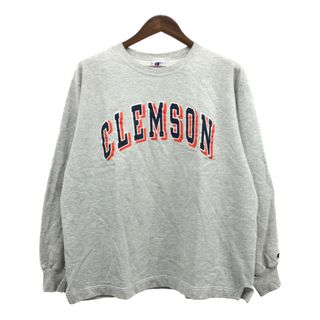 チャンピオン(Champion)の90年代 Champion チャンピオン カレッジプリント スウェット トップス アメカジ グレー (メンズ XL) 中古 古着 P7531(スウェット)