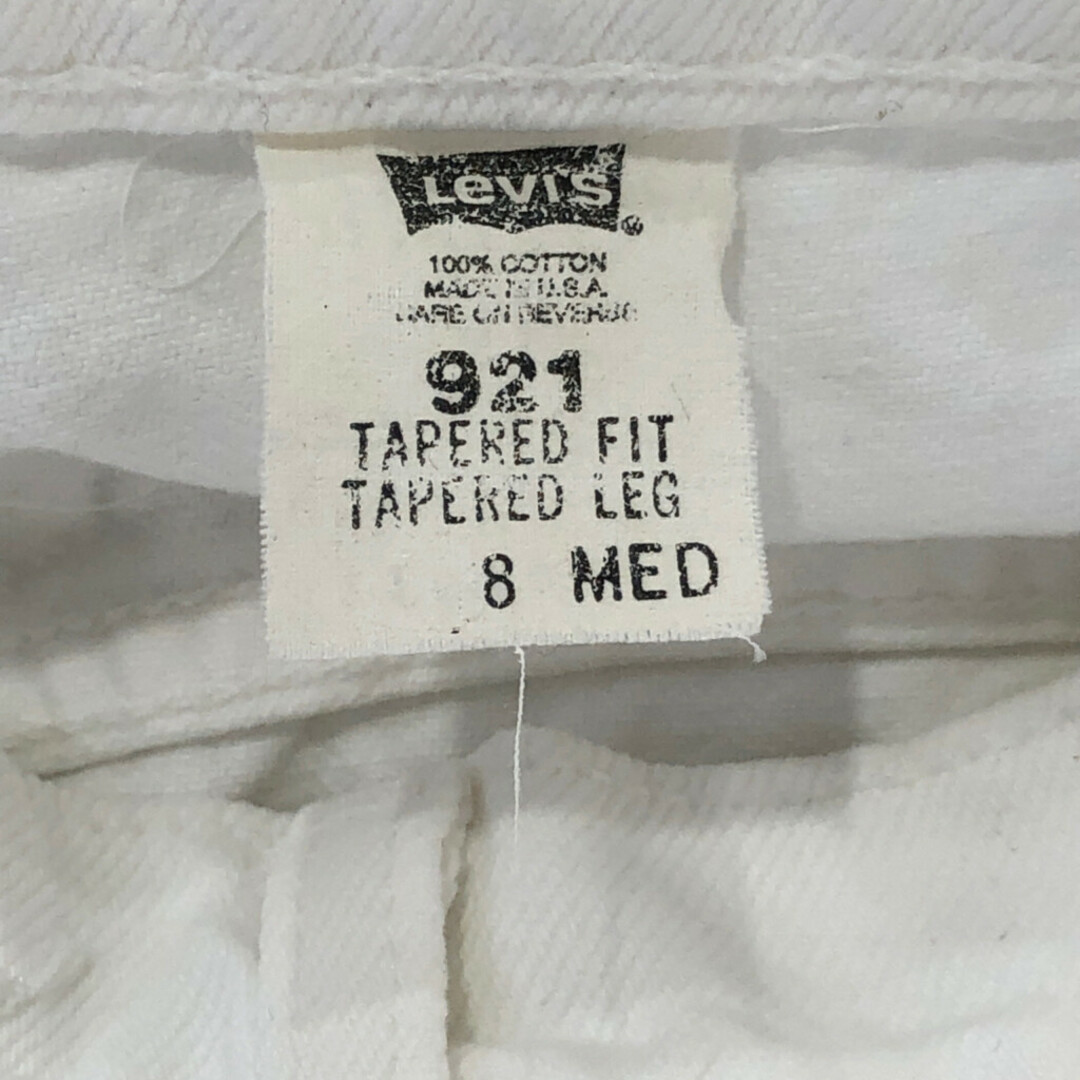 Levi's(リーバイス)の90年代 USA製 Levi's リーバイス 921 テーパードシルエット デニムパンツ ボトムス アメカジ ホワイト (レディース 8) 中古 古着 P7534 レディースのパンツ(デニム/ジーンズ)の商品写真