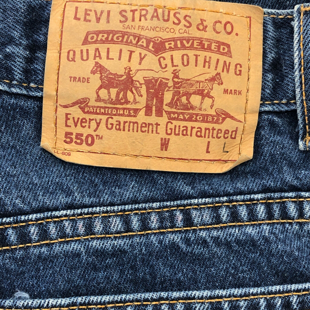 Levi's(リーバイス)のUSA製 Levi's リーバイス 550 デニムパンツ ボトムス アメカジ ブルー (レディース L) 中古 古着 P8269 レディースのパンツ(デニム/ジーンズ)の商品写真