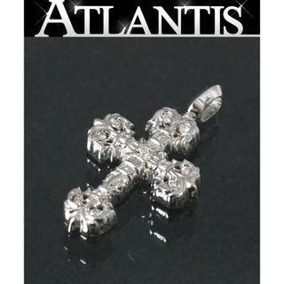 クロムハーツ(Chrome Hearts)のCHROME HEARTS 銀座店 クロムハーツ 新品 タイニーフィリグリークロス ペンダント パヴェダイヤ 18K WG シルバー SV925 94935(ネックレス)