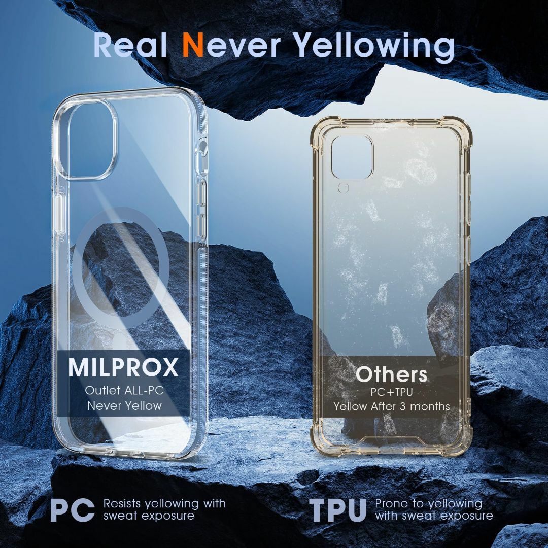 【在庫セール】MILPROX iPhone 15 用 ケース Magsafe対応 スマホ/家電/カメラのスマホアクセサリー(その他)の商品写真