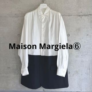 Maison Martin Margiela - 美品 マルジェラ ＭＭ６23AW 切りっぱなしジャケットドッキングレーヨンシャツ