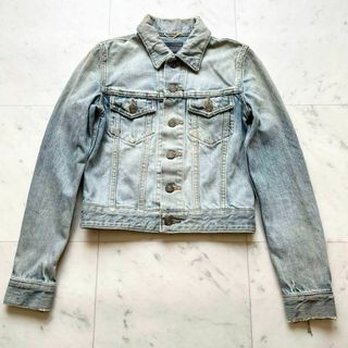 サンローラン(Saint Laurent)のSAINT LAURENT PARIS デニムジャケット ダメージ加工 XS(Gジャン/デニムジャケット)