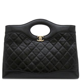 シャネル(CHANEL)のシャネル CHANEL 2WAYバッグ ラージ ショッピングバッグ レザー ブラック ゴールド金具 黒 ハンドバッグ ショルダーバッグ   AS1010  ランダムシリアル 【箱】【中古】(その他)