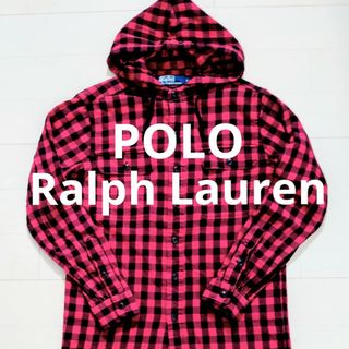 ポロラルフローレン(POLO RALPH LAUREN)のポロラルフローレン★フード付 チェック シャツ メンズ S ロング丈(シャツ)