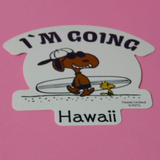 SNOOPY - スヌーピー　モニホノルル　I'M GOING HAWAII 　ステッカー