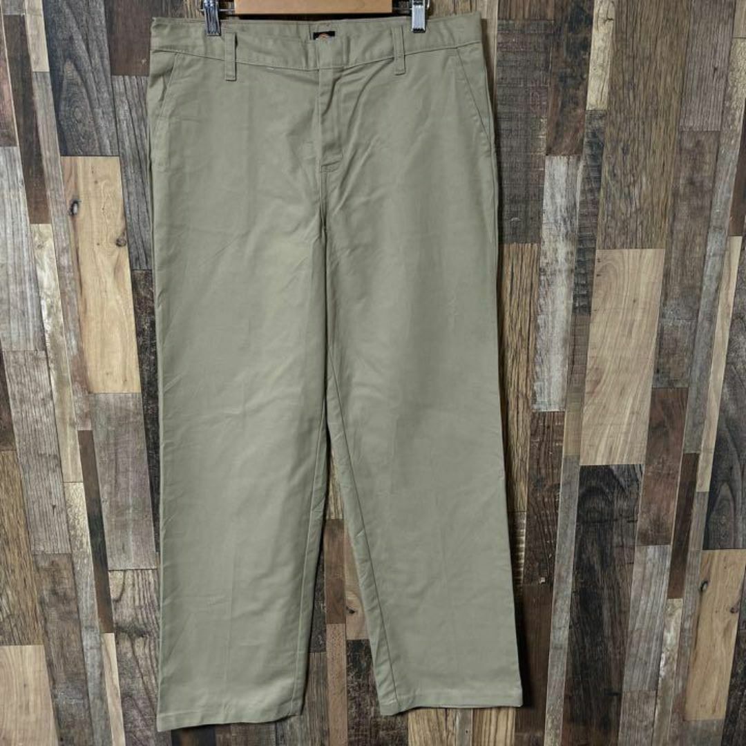 Dickies(ディッキーズ)のディッキーズ L ベージュ ワーク メンズ ロゴ パンツ USA古着 90s メンズのパンツ(ワークパンツ/カーゴパンツ)の商品写真