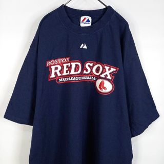 マジェスティック(Majestic)の90s　アメリカ製　マジェスティック　MLB　プリント　Tシャツ　半袖　紺　XL(Tシャツ/カットソー(半袖/袖なし))