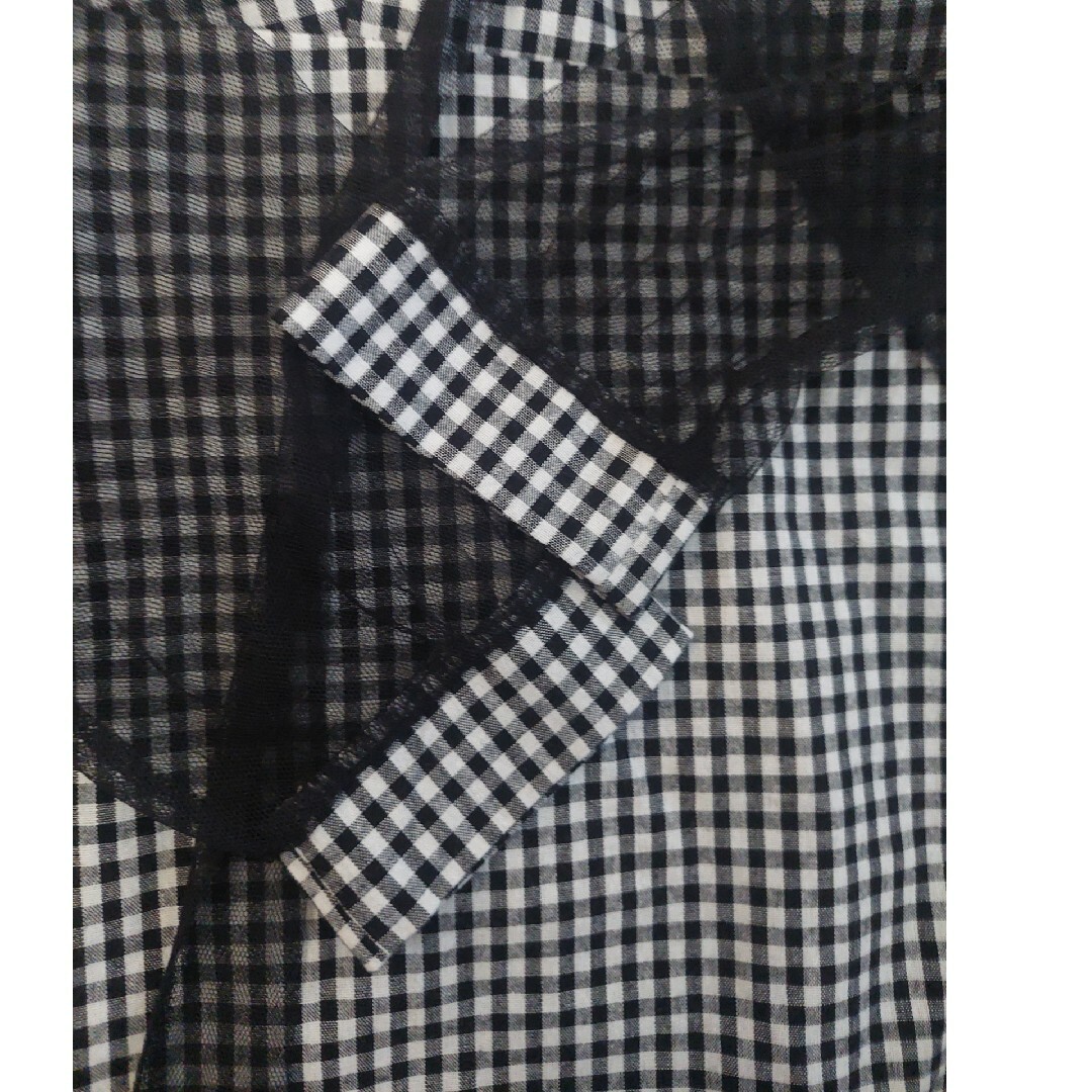 DAZZY ギンガムチェックチュールリボンネックタイトミニドレス[3サイズ展開] レディースのフォーマル/ドレス(ナイトドレス)の商品写真